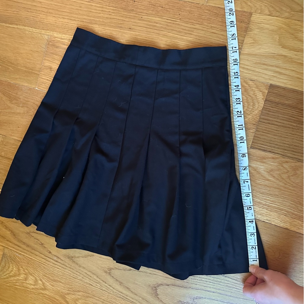 Black Pleated Mini Skirt